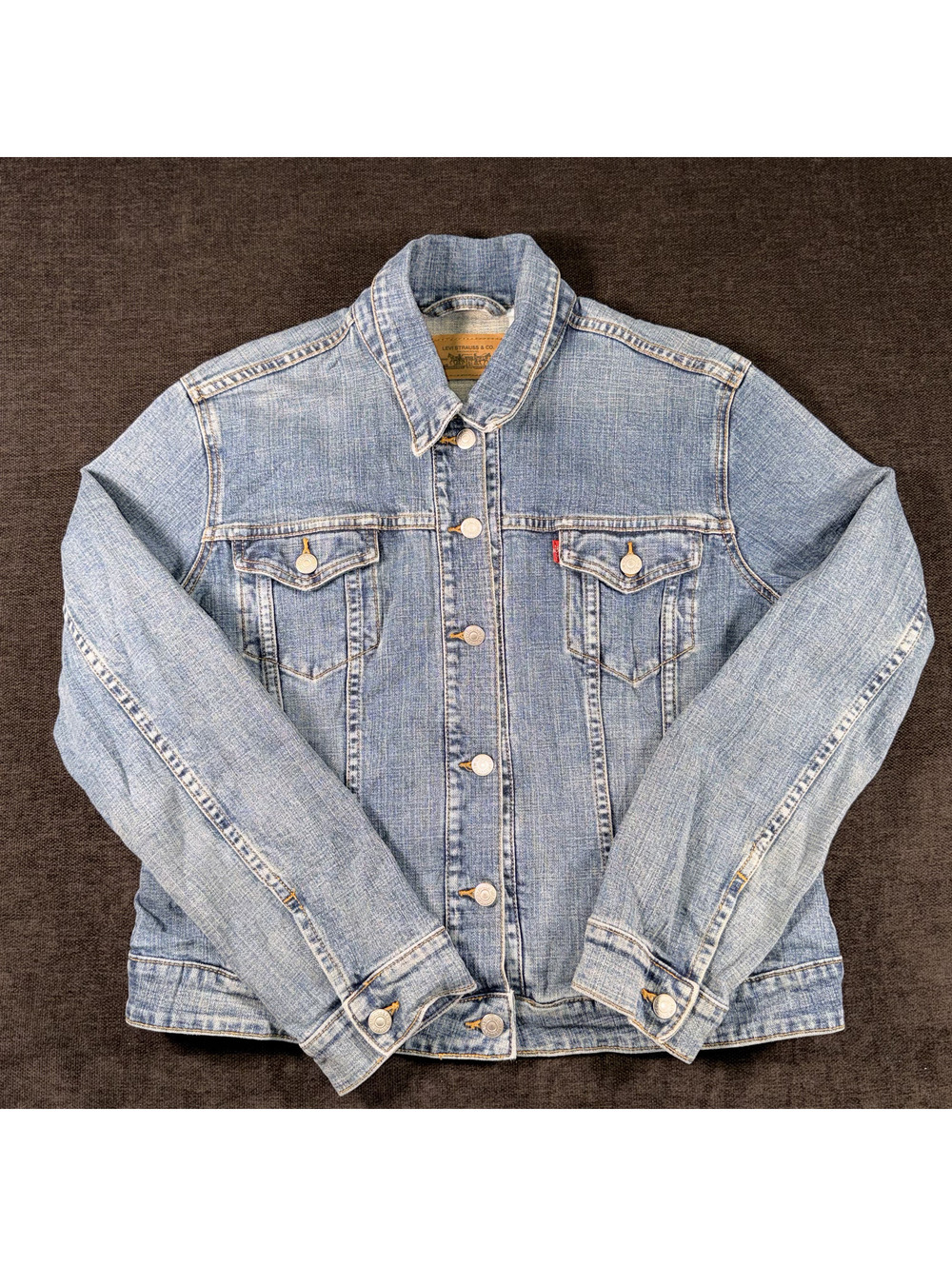 Levi's XL Light Blue Denim Jacket with Button Closure